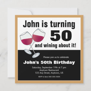 Verjaardagsfeestje voor wijnliefhebber 50 jaar kaart