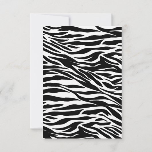 verjaardagsfeestje voor zebra print kaart (Achterkant)
