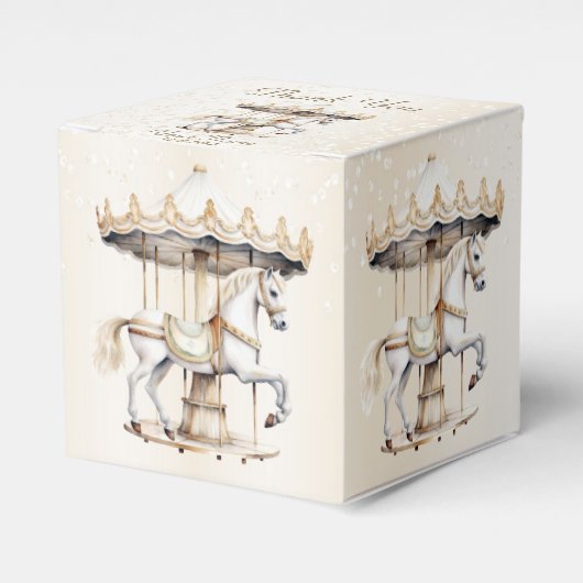 Verjaardagsfeestje Vrolijk naar ronde Circus Carna Bedankdoosjes (Voorkant Zijde)