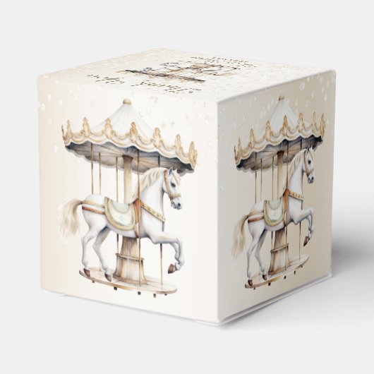 Verjaardagsfeestje Vrolijk naar ronde Circus Carna Bedankdoosjes (Achterkant)