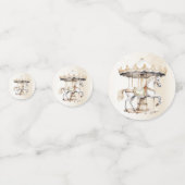 Verjaardagsfeestje Vrolijk naar ronde Circus Carna Confetti (Achterkanten)