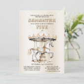 Verjaardagsfeestje Vrolijk naar ronde Circus Carna Kaart (Staand voorkant)