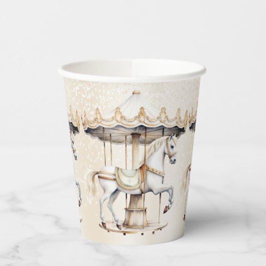 Verjaardagsfeestje Vrolijk naar ronde Circus Carna Papieren Bekers (Links)