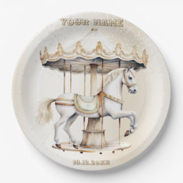 Verjaardagsfeestje Vrolijk naar ronde Circus Carna Papieren Bordje