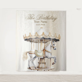 Verjaardagsfeestje Vrolijk naar ronde Circus Carna Wandkleed