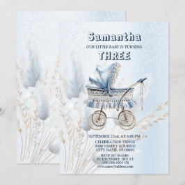 Verjaardagsfeestje Waterverf Classic Baby kinderwa Kaart