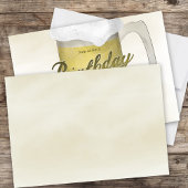 Verjaardagsfeestje Waterverf Golden Frosty Biergla Kaart