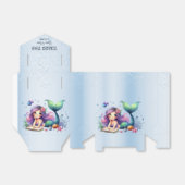 Verjaardagsfeestje Waterverf Zeemeermin Zee Leven  Bedankdoosjes (Uitgevouwen)