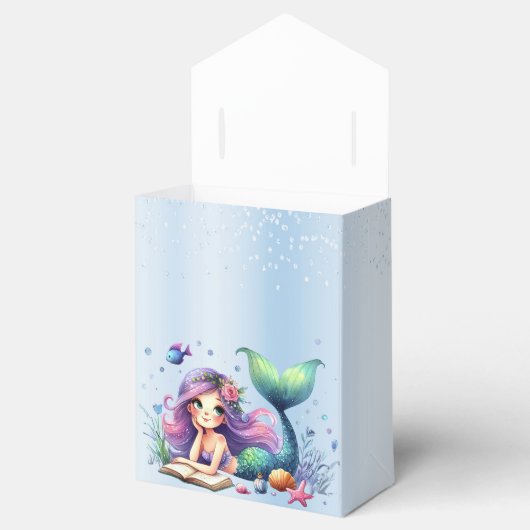 Verjaardagsfeestje Waterverf Zeemeermin Zee Leven  Bedankdoosjes (Geopend)