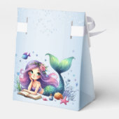 Verjaardagsfeestje Waterverf Zeemeermin Zee Leven  Bedankdoosjes (Achterkant)