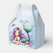 Verjaardagsfeestje Waterverf Zeemeermin Zee Leven Bedankdoosjes (Achterkant)
