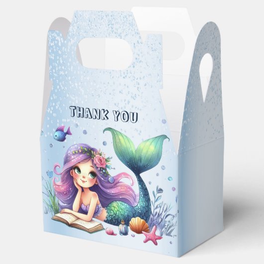 Verjaardagsfeestje Waterverf Zeemeermin Zee Leven  Bedankdoosjes (Geopend)