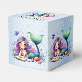 Verjaardagsfeestje Waterverf Zeemeermin Zee Leven  Bedankdoosjes (Achterkant)