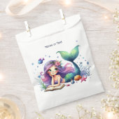 Verjaardagsfeestje Waterverf Zeemeermin Zee Leven  Bedankzakje (Geknipt)