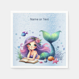 Verjaardagsfeestje Waterverf Zeemeermin Zee Leven  Servet