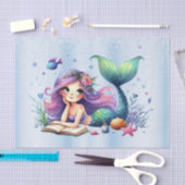 Verjaardagsfeestje Waterverf Zeemeermin Zee Leven  Tissuepapier (Craft)