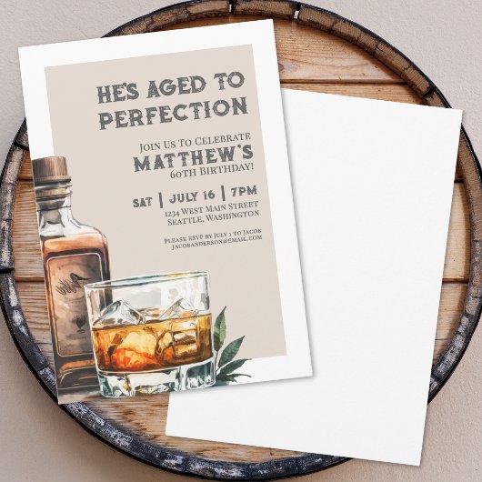 Verjaardagsfeestje Whiskey Mannen 60 Jaar Kaart