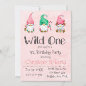 Verjaardagsfeestje 'Wild One' Kerstkabouters 1 jaa Kaart (Voorkant)
