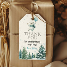 Verjaardagsfeestje Winter Ijsbeer Dank Je Wel 