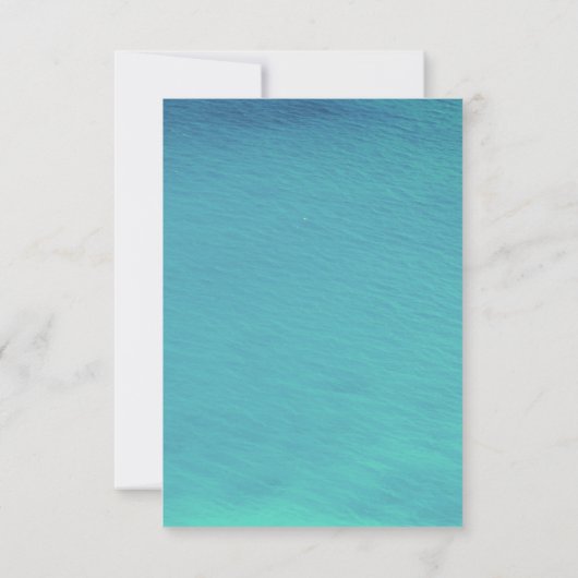 Verjaardagsfeestje Wit Blauw Water Custom Age 2024 Kaart (Achterkant)