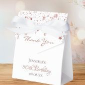 Verjaardagsfeestje witte rose gouden sterren dank  bedankdoosjes