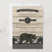 Verjaardagsfeestje Woodland Forest Beer rustieke P Kaart (Voorkant)