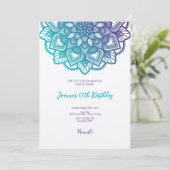 Verjaardagsfeestje yoga kaart (Staand voorkant)