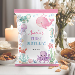 Verjaardagsfeestje Zak Wrapper met Mooie Oceandier Flyer