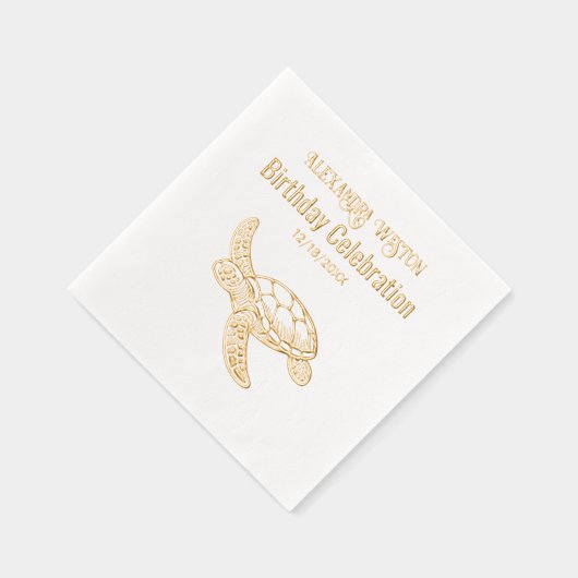 Verjaardagsfeestje zeeschildpad vieren #7 naam dat folie servetten (Rechts)