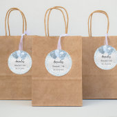 Verjaardagsfeestje zilveren blauwe glitterballonne ronde sticker