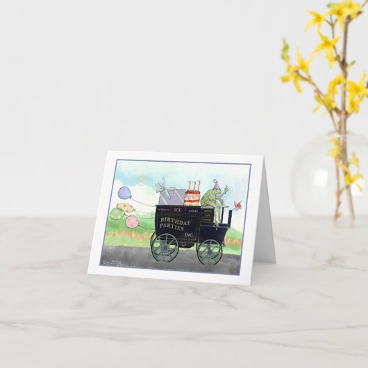 Verjaardagsfeestjes Incorporated kaart (Gele Bloem)