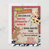 Verjaardagsfeestjes op het Boerderij Kaart (Voorkant)