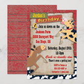 Verjaardagsfeestjes op het Boerderij Kaart (Voorkant / Achterkant)