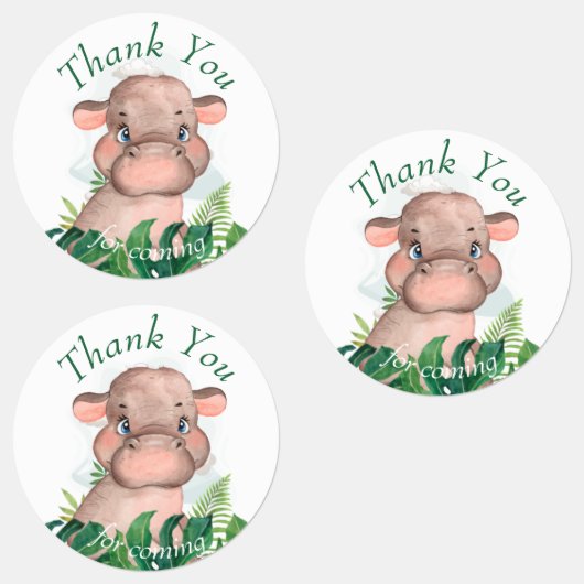 Verjaardagsfeestlabels voor wilde dieren labels (Groep)