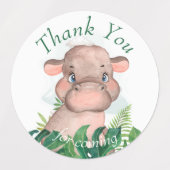 Verjaardagsfeestlabels voor wilde dieren labels (Design 1)