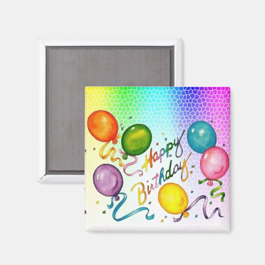 Verjaardagsfeestmagneten Magneet (Voorkant / Achterkant)