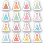 Verjaardagsfeestmutsen Bday-herinnering Bujo-agend Sticker (Voorkant)