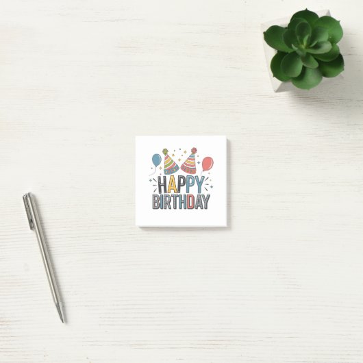 Verjaardagsfeestmutsen Post-it® Notes (Kantoor)