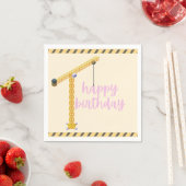Verjaardagsfeestnapkins voor bouwvrouwen servet (Insitu)