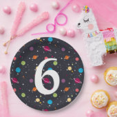 Verjaardagsfeestplaneten en sterren papieren bordje (Feest)