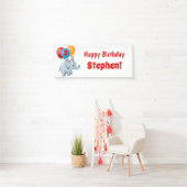 Verjaardagsfeestservetten voor kinderen Olifant Fe Spandoek (Insitu)