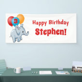 Verjaardagsfeestservetten voor kinderen Olifant Fe Spandoek (Beurs)