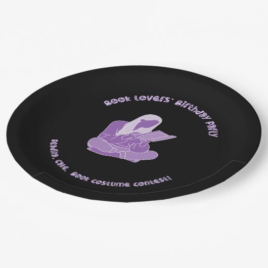 Verjaardagsfeestthemaboeken Papieren Bordje (Gekanteld)