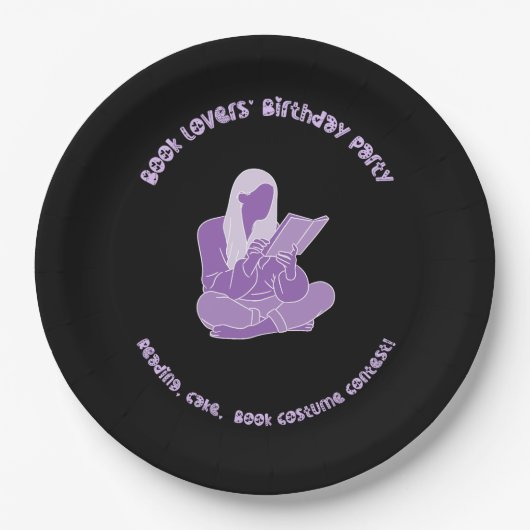 Verjaardagsfeestthemaboeken Papieren Bordje (Voorkant)