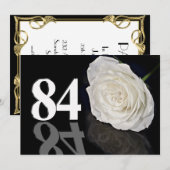 Verjaardagsfeestuitnodiging 84 jaar oud kaart (Voorkant / Achterkant)