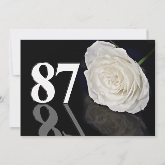 Verjaardagsfeestuitnodiging 87 jaar oud kaart (Voorkant)