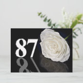 Verjaardagsfeestuitnodiging 87 jaar oud kaart (Staand voorkant)