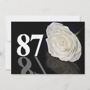 Verjaardagsfeestuitnodiging 87 jaar oud kaart