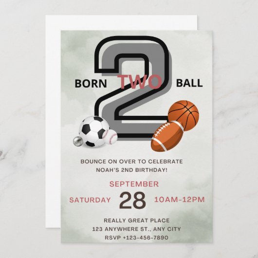 Verjaardagsfeestuitnodiging Kaart (Voorkant / Achterkant)