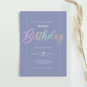 Verjaardagsfeestuitnodiging Kaart | Regenboogkleur